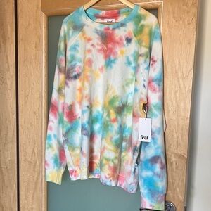 Feat Clothing Tie-Dye “Pastel Pebbles” Crewneck Sweatshirt Size XL NWT